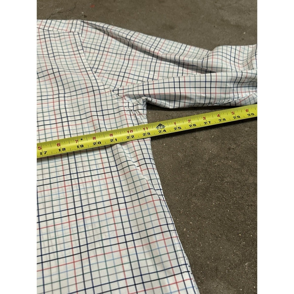 Peter Millar Button Down Shirt Men's Large Multicolor Check Plaid 100% Cotton - Picture 4 of 6